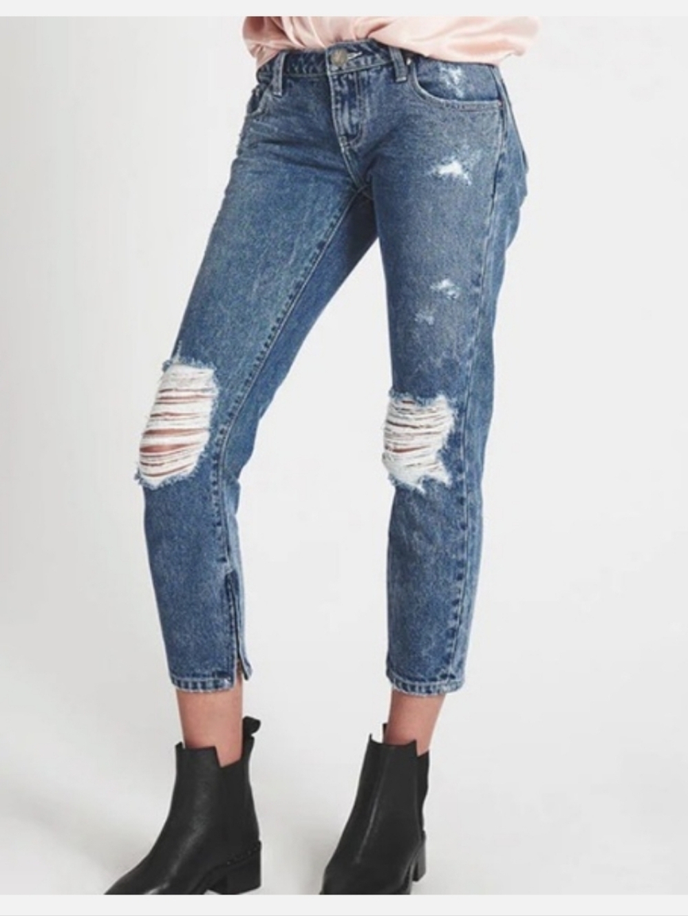 One Teaspoon Blue Society Low Waist Freebirds Skinny Jeans